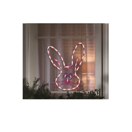 IMPACT INNOVATIONS Easter Lighted Bunny Face Glass/Plastic 39572D